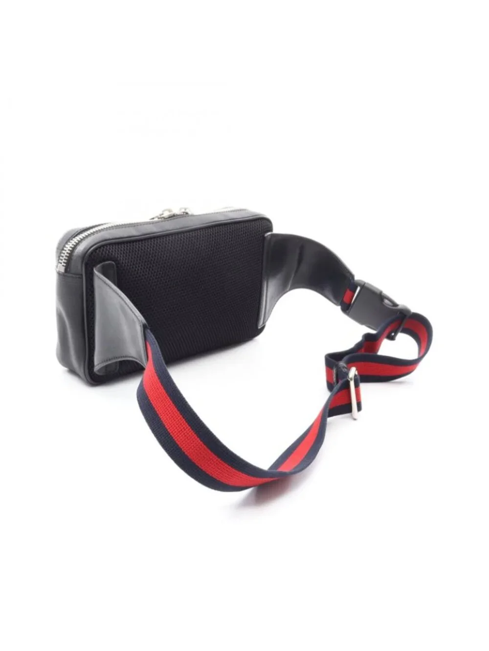 Gucci Waist Bag Soft GG Supreme Sherry Line Black Canvas Leather